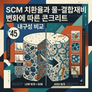 ai thumbnail poster SCM 치환율과 물 결합재비 변화에 따른 콘크리트 내구성 비교 1787981712