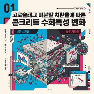 ai thumbnail poster 고로슬래그 미분말 치환율에 따른 콘크리트 수화특성 변화 1787979270